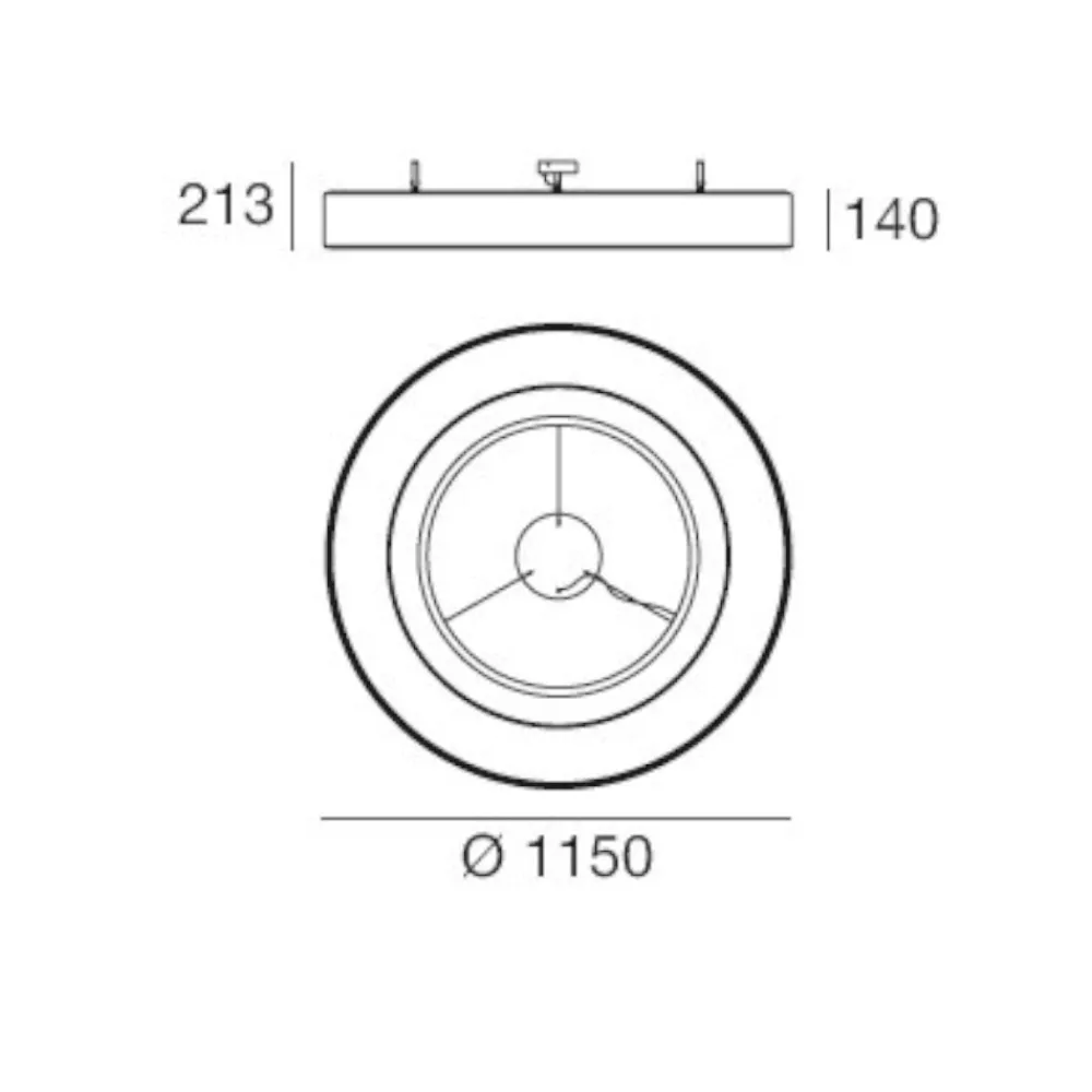 Plafoniere Moderne-Stilnovo Grande plafoniera led anello bianco dimmerabile saturn