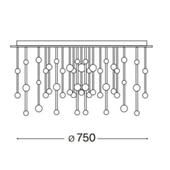 Plafoniere Moderne-Ideal Lux Grande plafoniera led armony pl d75 77w 3000k 75cm