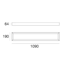 Plafoniere Moderne-Linea Light Grande plafoniera led 3000k bianca tara 109cm