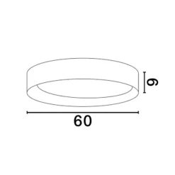 Plafoniere Moderne-Selezionato da Mazzolaluce Grande plafoniera rotonda nera 60cm led 50w 3000k dimmerabile