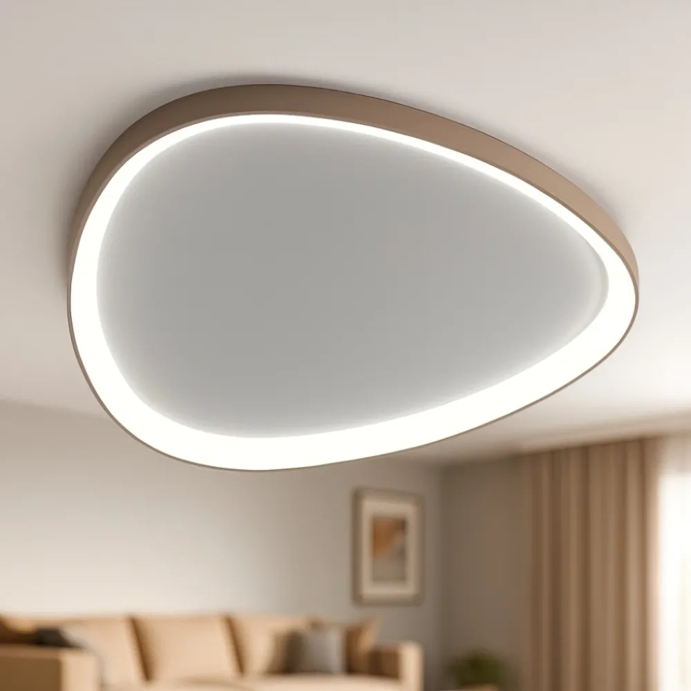 Plafoniere Moderne-Vivida International Grande plafoniera vivida lifering sabbia led 60w 3000k 4000k
