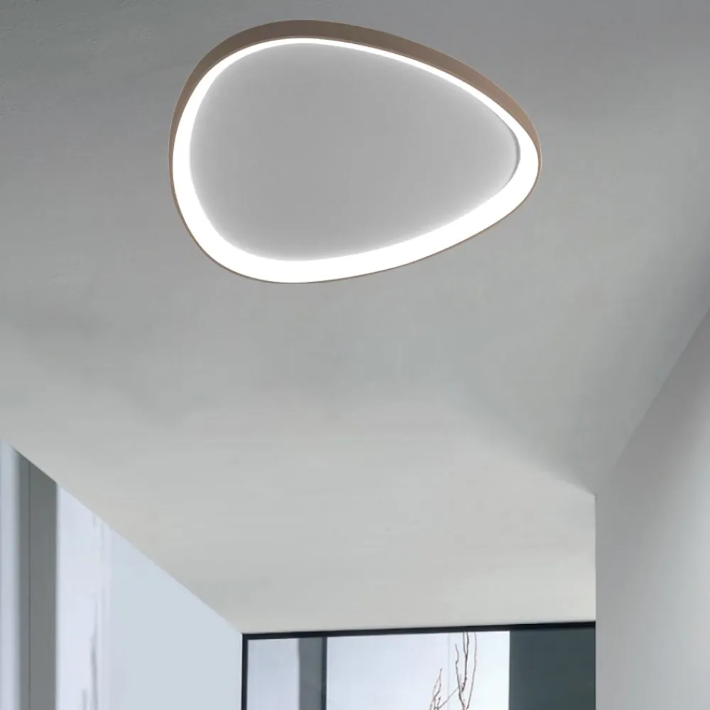 Plafoniere Moderne-Vivida International Grande plafoniera vivida lifering sabbia led 60w 3000k 4000k
