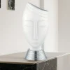 Soprammobili Moderni-Bongelli Preziosi Grande scultura vaso testa uomo h45 base argento