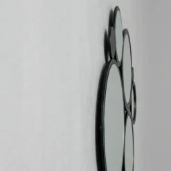 Specchi Da Parete-Selezionato da Mazzolaluce Grande specchio da parete nero cerchi 90x79 design moderno