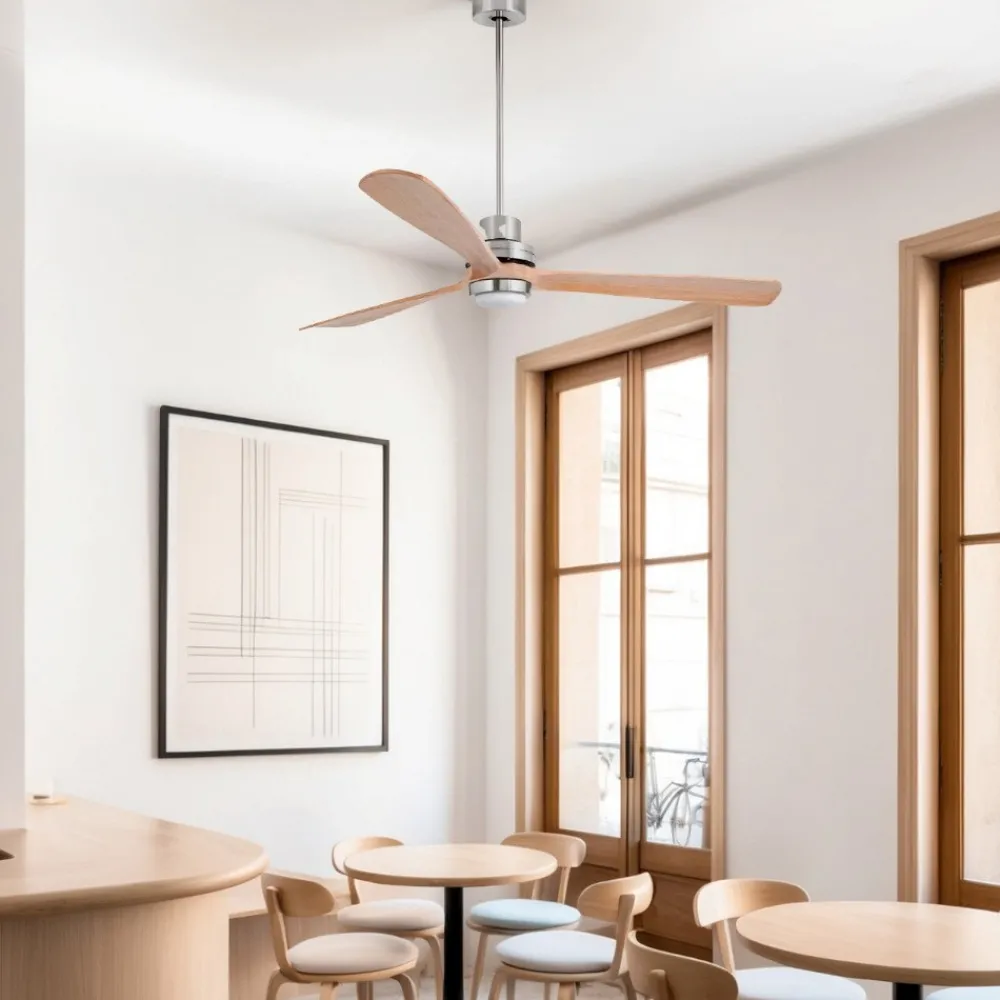 Ventilatori Da Soffitto-Selezionato da Mazzolaluce Grande ventilatore da soffitto pale legno con luce telecomando