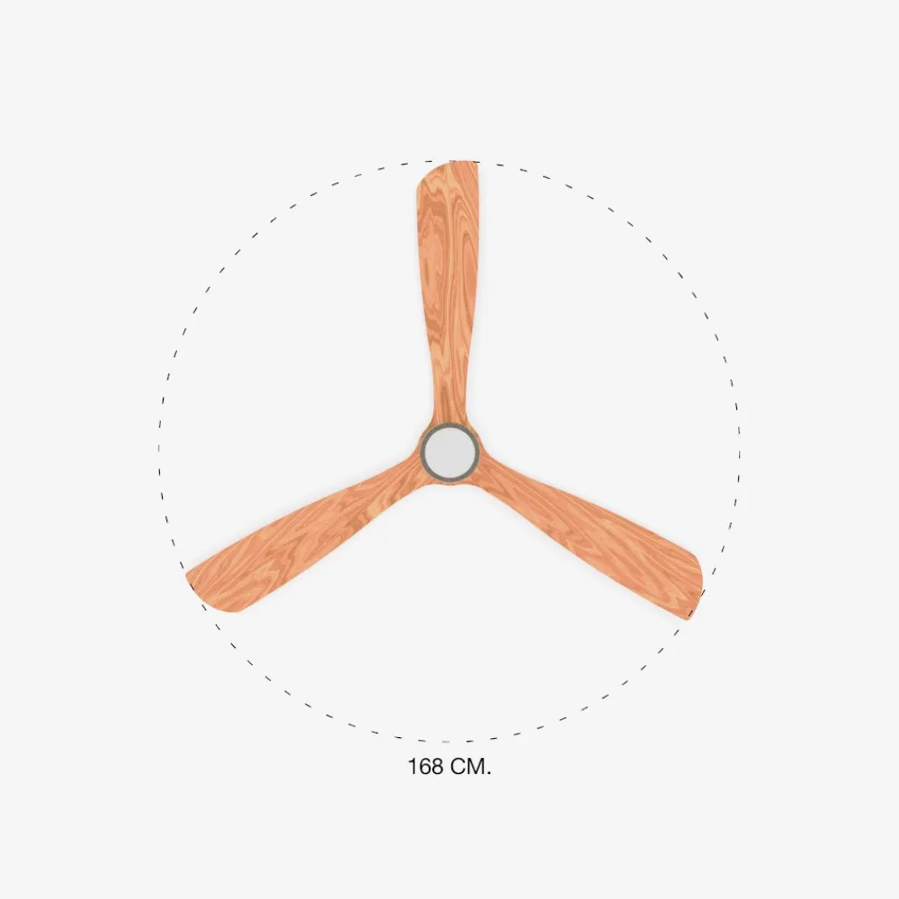 Ventilatori Da Soffitto-Selezionato da Mazzolaluce Grande ventilatore da soffitto pale legno con luce telecomando