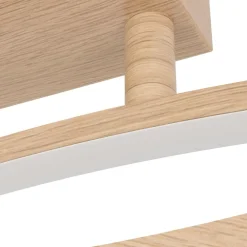 Plafoniere Moderne-Eglo Grisolia plafoniera effetto legno design moderna led 12w 4000k