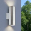 Applique Da Esterno-Ideal Lux Gun ap2 big applique da esterno grigio