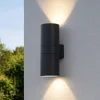 Applique Da Esterno-Ideal Lux Gun ap2 big applique da esterno cilindro antracite luce sopra sotto