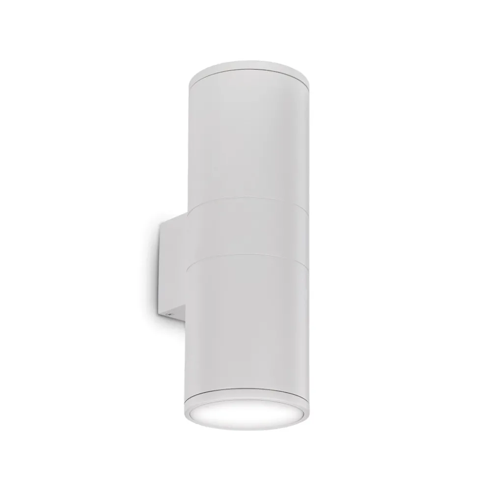 Applique Da Esterno-Ideal Lux Gun ap2 big applique per esterno ip44 cilindro bianco luce up&down