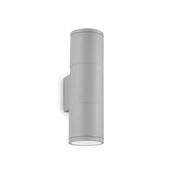 Applique Da Esterno-Ideal Lux Gun ap2 small applique da esterno tubolare grigio 2 luci