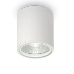 Faretti Da Esterno-Ideal Lux Gun pl1 faretto da soffitto per esterno cilindro bianco ip44 gu10