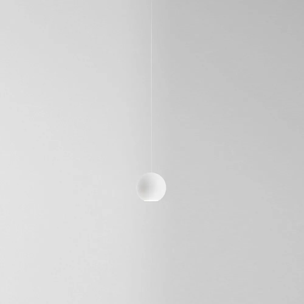 Lampade A Sospensione-Gea Luce Guya lampada a sospensione sfera bianca led 3000k