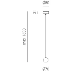 Lampade A Sospensione-Gea Luce Guya lampada a sospensione sfera bianca led 3000k