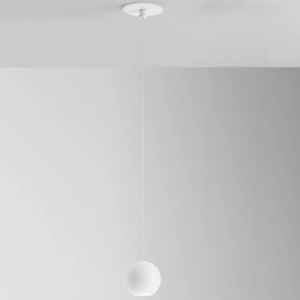 Lampade A Sospensione-Gea Luce Guya lampada a sospensione bianca da incasso led 3000k