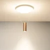 Plafoniere Moderne-Perenz Illuminazione Hang plafoniera bianco cilindro oro bronzato led 36w 3000k