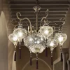 Lampadari Moderni-Ideal Lux Harem sp9 lampadario stile arabo 9 luci crtistallo ambra