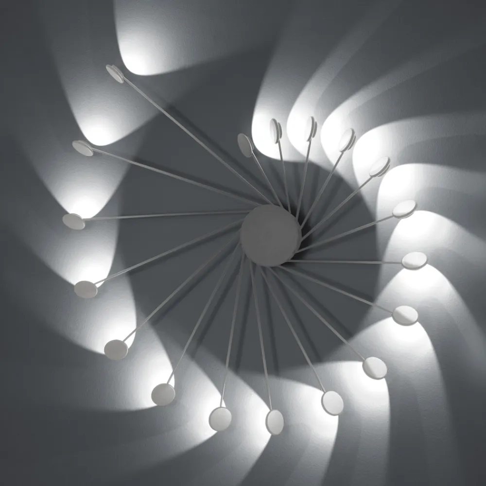 Plafoniere Moderne-Vivida International Helix vivida plafoniera bianca led 3000k per soffitto