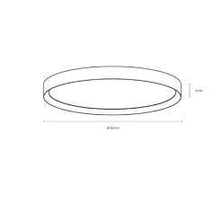 Plafoniere Moderne-Vivida International Hera vivida plafoniera rotonda titanio led 50w cct 60 cm