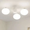 Plafoniere Moderne-Ideal Lux Hermes pl3 d60 plafoniera tre luci bianca per soggiorno
