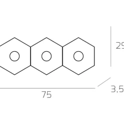 Plafoniere Moderne-Top Light Hexagon plafoniera moderna marrone