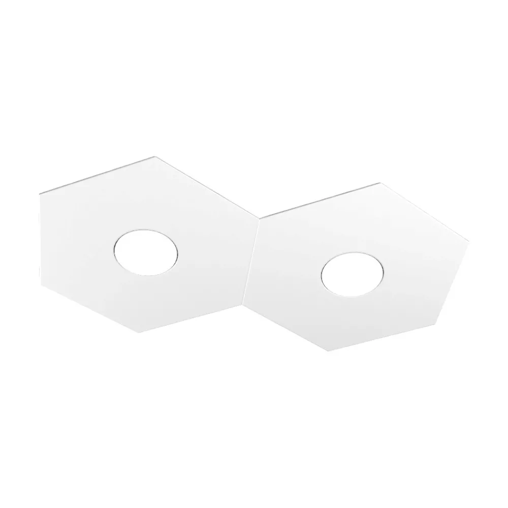 Plafoniere Moderne-Top Light Hexagon plafoniera bianco design moderna esagoni