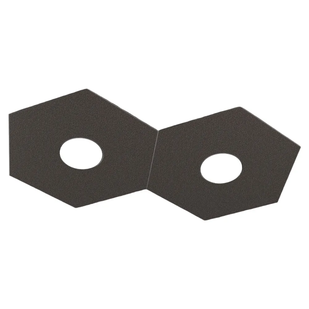 Plafoniere Moderne-Top Light Hexagon toplight plafoniera marrone esagonale moderna