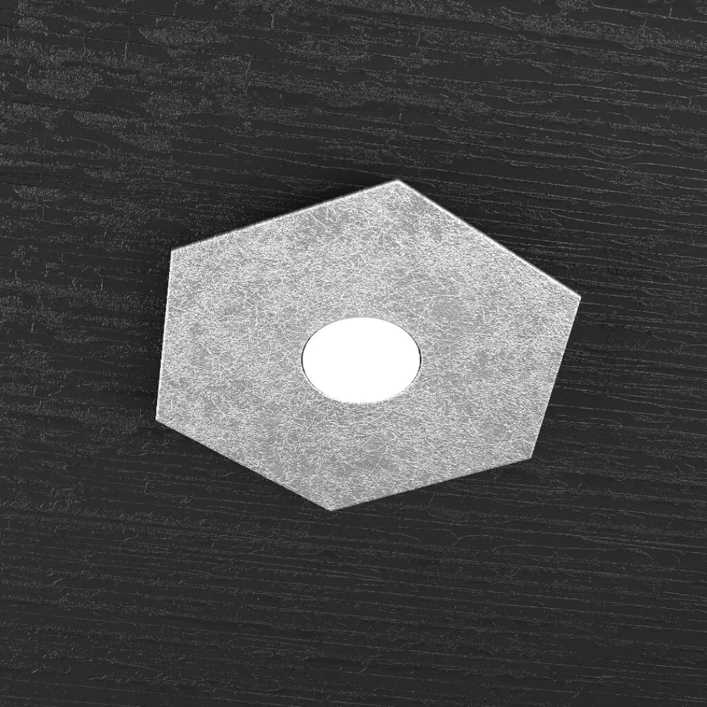 Plafoniere Moderne-Top Light Hexagon plafoniera esagonale argento