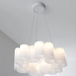 Lampadari Moderni-Stilnovo Honey lampadario bianco moderno tondo led 2700k