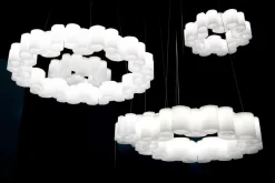 Lampadari Moderni-Stilnovo Honey lampadario bianco moderno tondo led 2700k