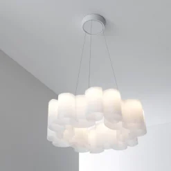 Lampadari Moderni-Stilnovo Honey lampadario moderno bianco diametro 110cm led integrato