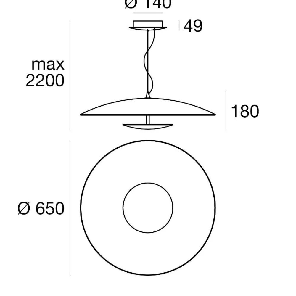 Lampadari Moderni-Linea Light Horizon lampadario moderno vetro oro led 3000k