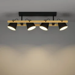 Plafoniere Moderne-Eglo Hornwood z plafoniera smart da cucina con 4 faretti led rgb da 2700k a 6500k