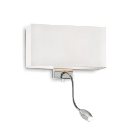 Applique Camera Da Letto-Ideal Lux Hotel ap2 applique comodino camera da letto hotel
