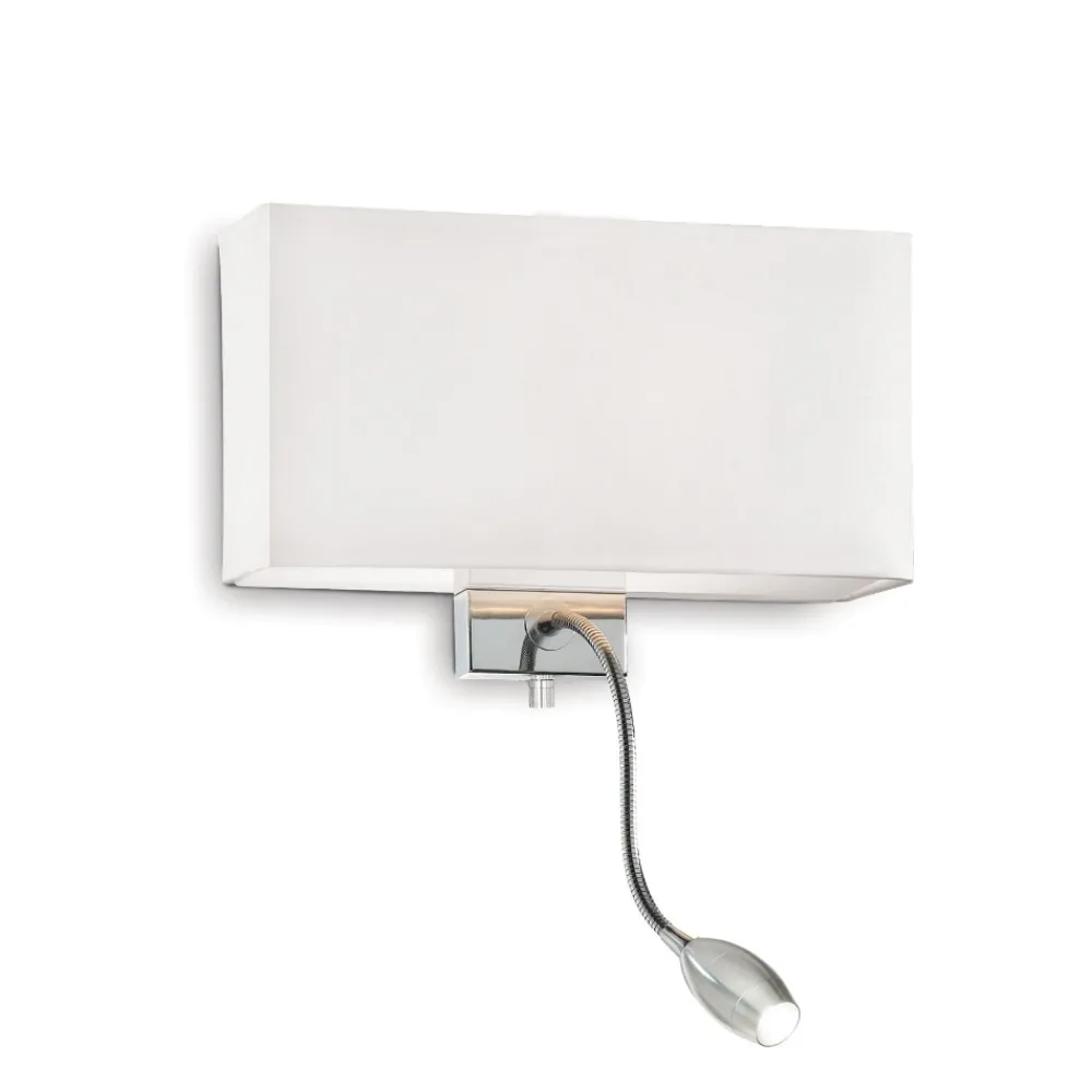 Applique Camera Da Letto-Ideal Lux Hotel ap2 applique comodino camera da letto hotel