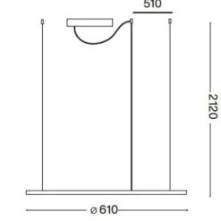 Lampadari Moderni-Ideal Lux Hulahoop sp d061 lampadario design moderno led 31w 3000k