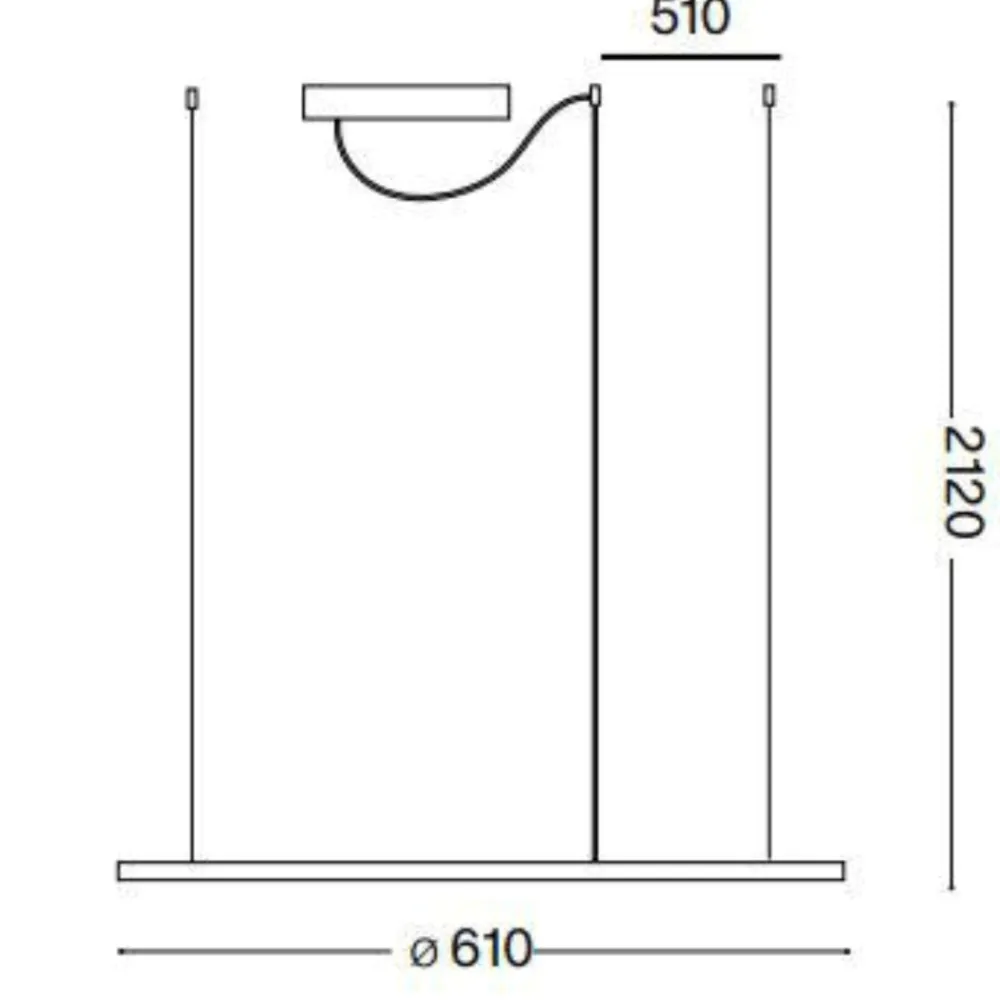 Lampadari Moderni-Ideal Lux Hulahoop sp d061 lampadario design moderno led 31w 3000k