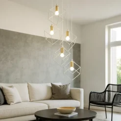 Lampadari Moderni-Ideal Lux Ice sp5 bianco lampadario per salotto moderno