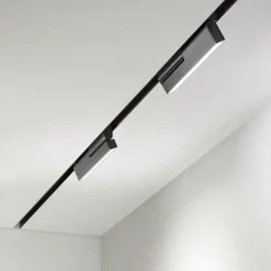 Illuminazione A Binario-Ideal Lux Ideal lug ego modulo faretti nero orientabile led 13w 1400lm 3000k