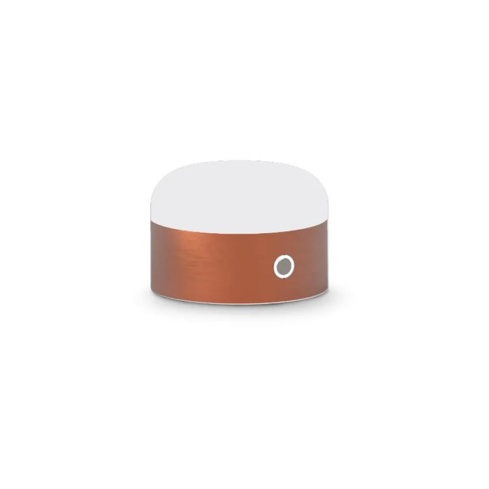 Abat Jour-Ideal Lux abat jour lampada da comocino mignon tl led dimmerabile rame fp