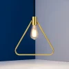 Lampade A Sospensione-Ideal Lux abc sp1 triangle lampada a sospensione triangolo oro ottone pendente