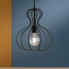 Lampade A Sospensione-Ideal Lux ampolla-1 sp1 nero lampada a sospensione per soggiorno