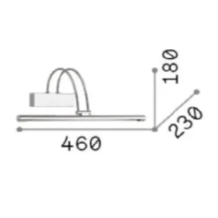 Applique Da Bagno-Ideal Lux applique bow ap d46 cromo per bagno led 4w