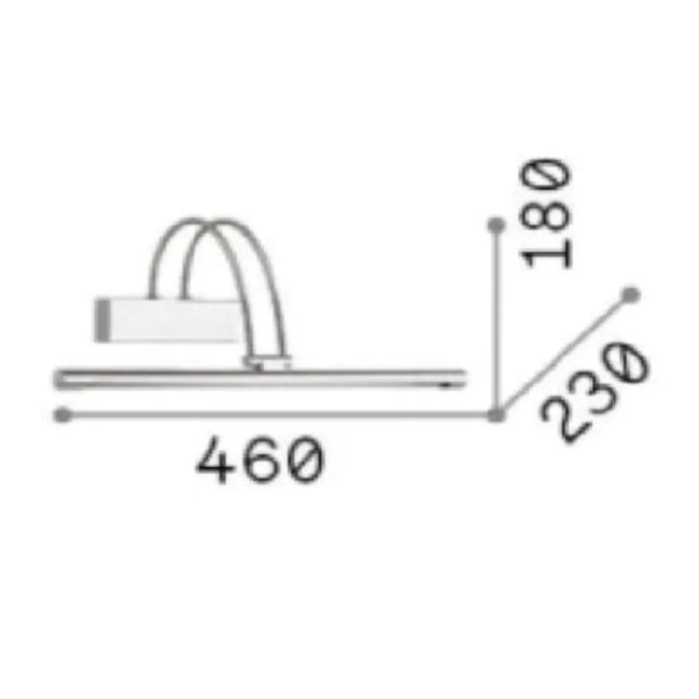 Applique Da Bagno-Ideal Lux applique bow ap d46 cromo per bagno led 4w