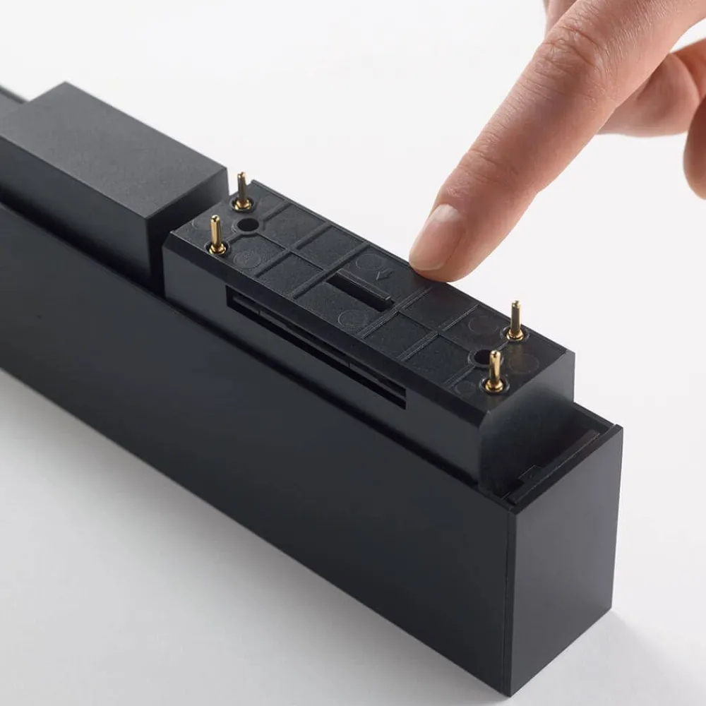 Illuminazione A Binario-Ideal Lux arca modulo faretto led 48v 13w 3000k nero per binario monofase ottica 100