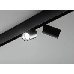Illuminazione A Binario-Ideal Lux arca track faretto led binario monofase nero 5w 3000k 48v orientabile ottica 40