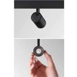 Illuminazione A Binario-Ideal Lux arca track faretto led binario monofase nero 5w 3000k 48v orientabile ottica 40