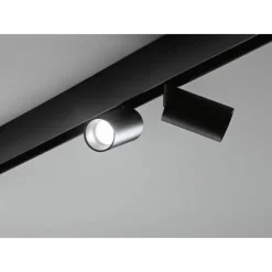 Illuminazione A Binario-Ideal Lux arca track faretto led nero per binario monofase 5w 4000k 48v orientabile ottica 40