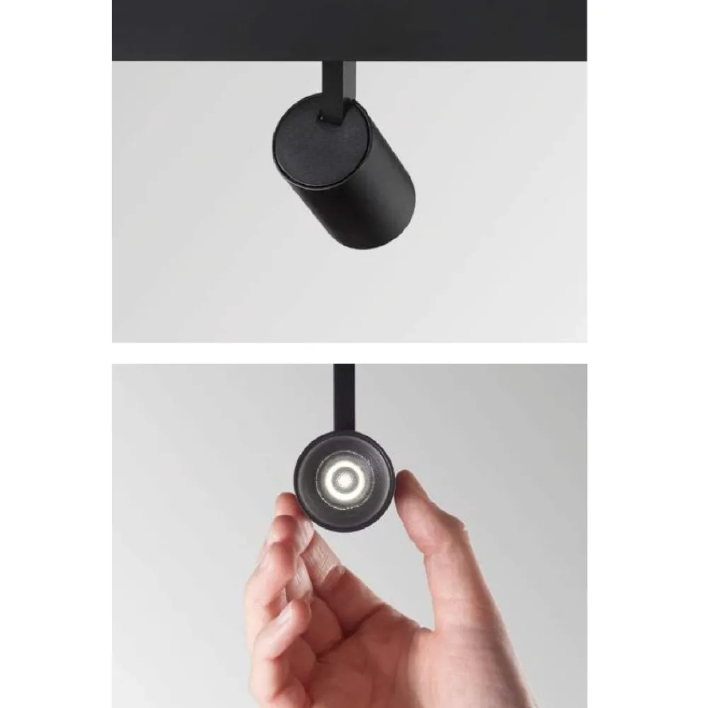Illuminazione A Binario-Ideal Lux arca track faretto nero led 48v 14w 4000k per binario monofase orientabile ottica 36