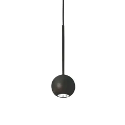 Lampade A Sospensione-Ideal Lux archimede sp lampada sospesa sfera nera led 4w 3000k